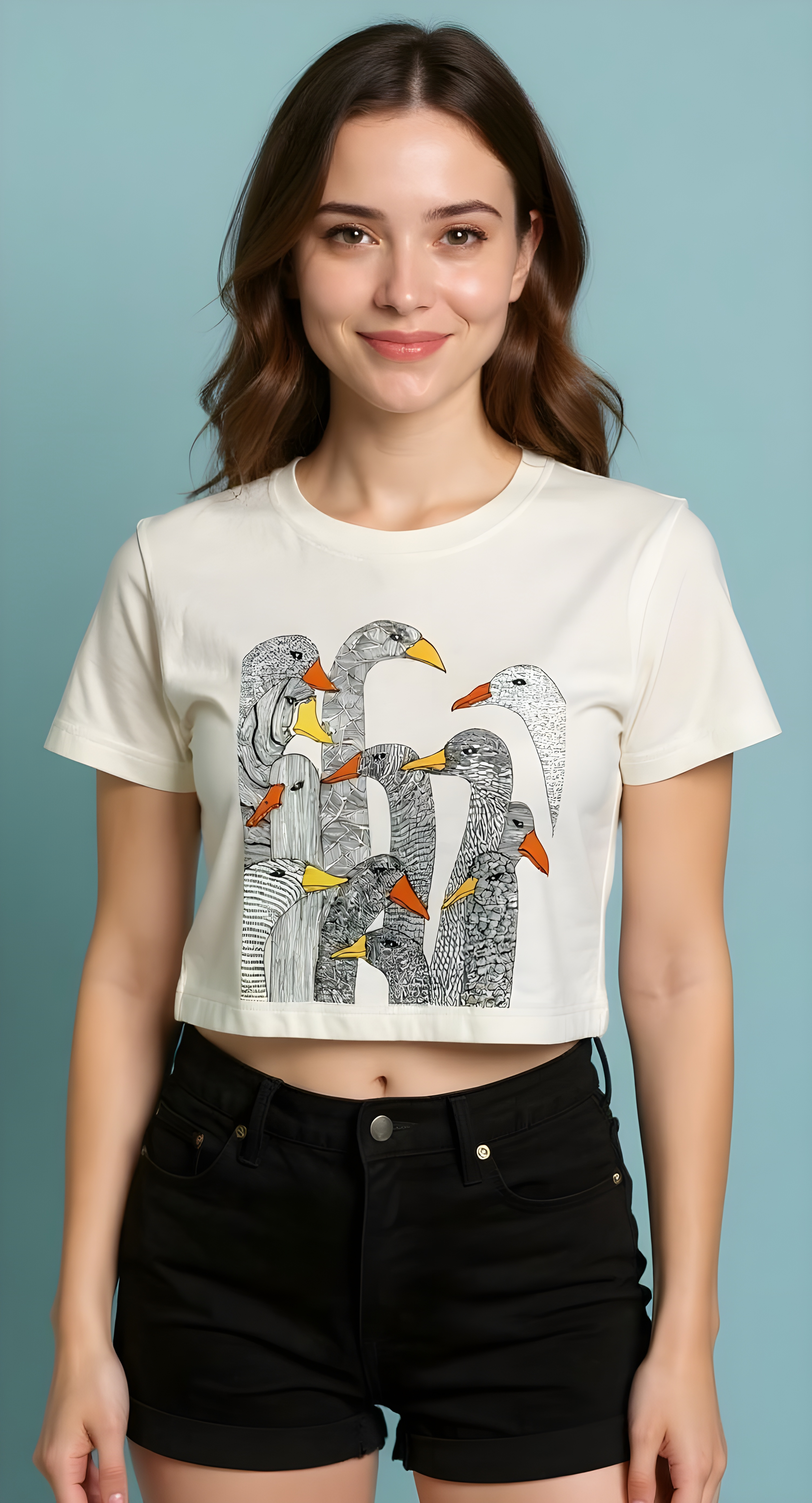 Women's cotton crop top